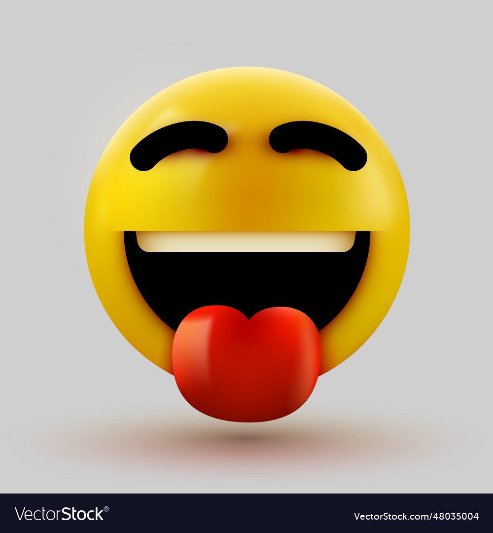 Emoji 3d smiling face with stuck-out tongue