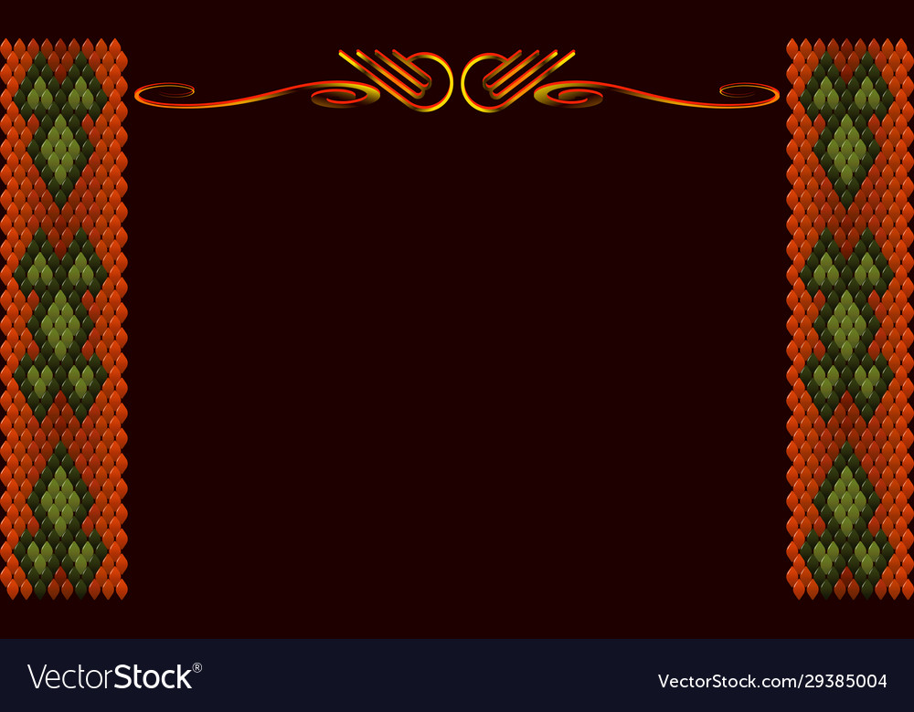 Frame for text in style east ornament