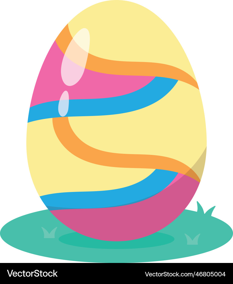 Isolated colored easter egg icon Royalty Free Vector Image
