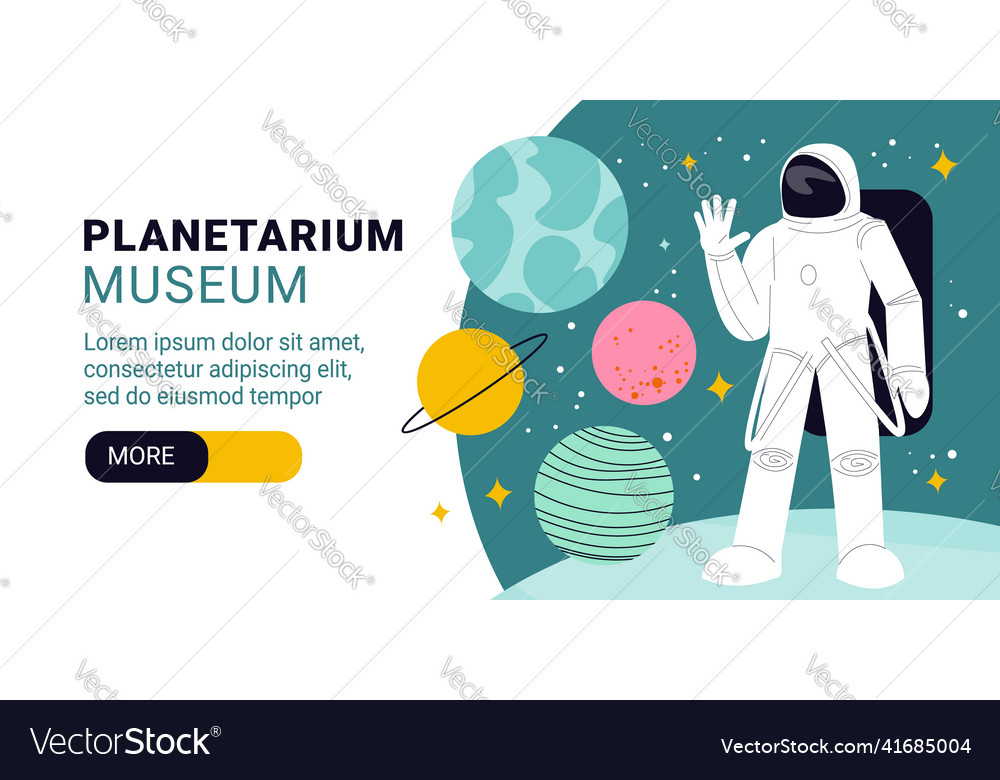 Planetarium museum horizontal banner