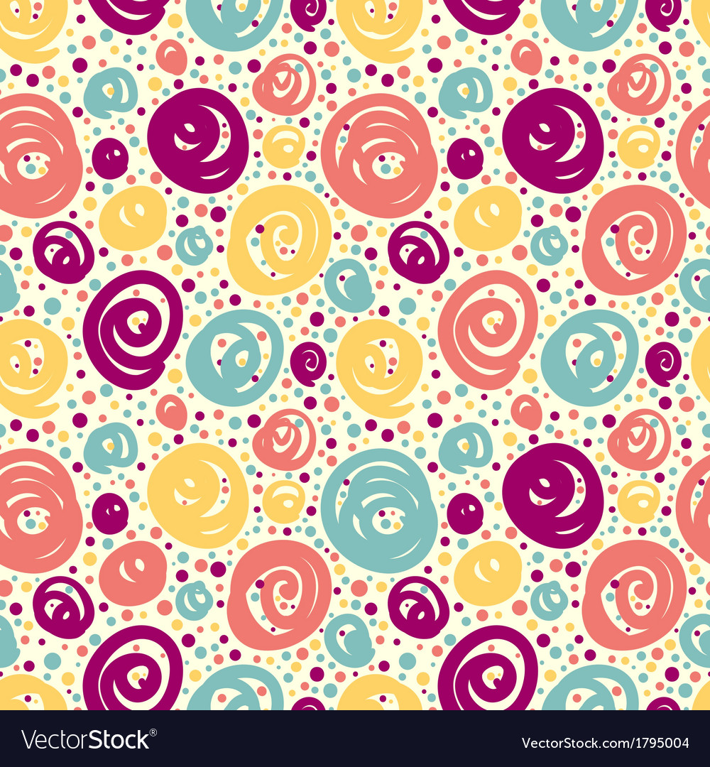 Seamless pattern with doodle dots Royalty Free Vector Image