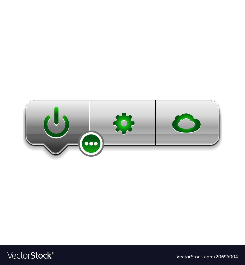 Start power button ui icon design on off symbol vector image Start power button ui icon design on off symbol