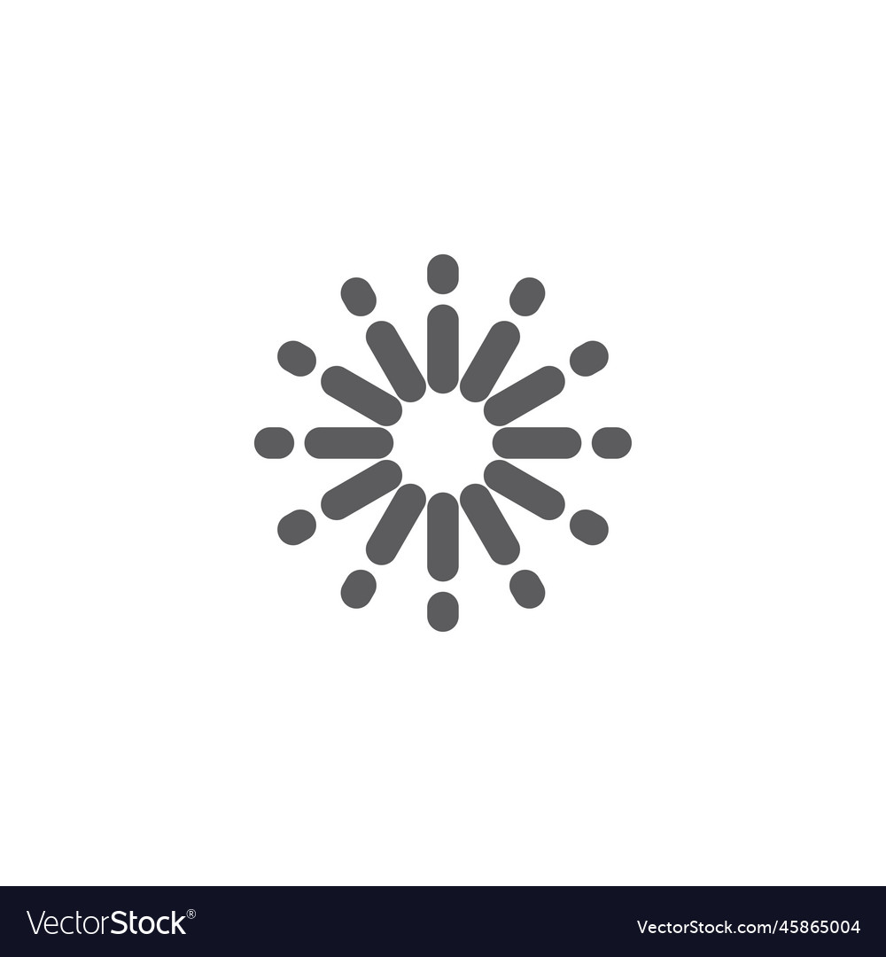 Sunburst or sun burst line art icon for apps