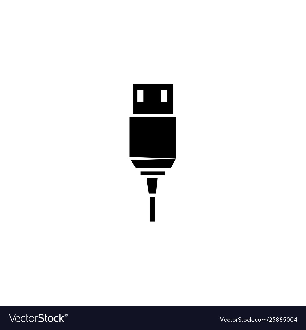 Usb cable icon eps10 on white background