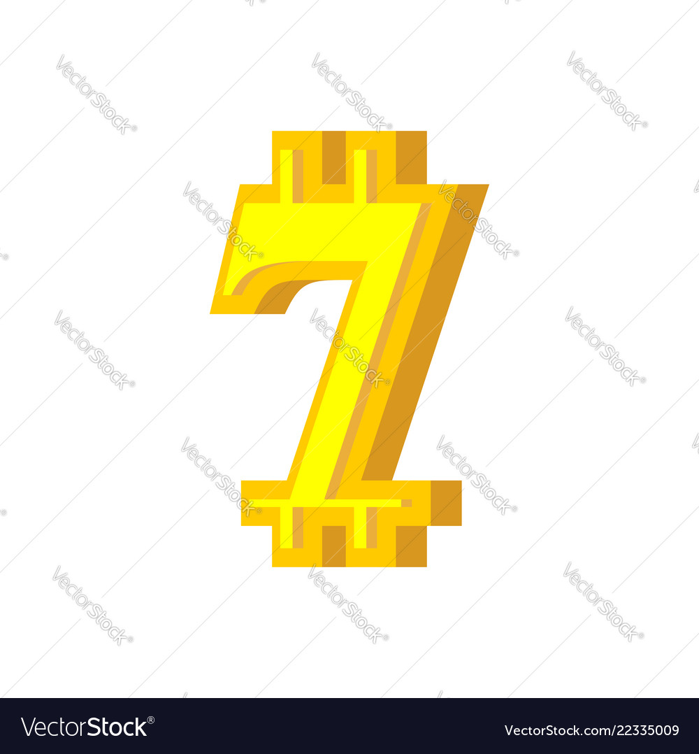 7 numeral bitcoin font seven numeric crypto