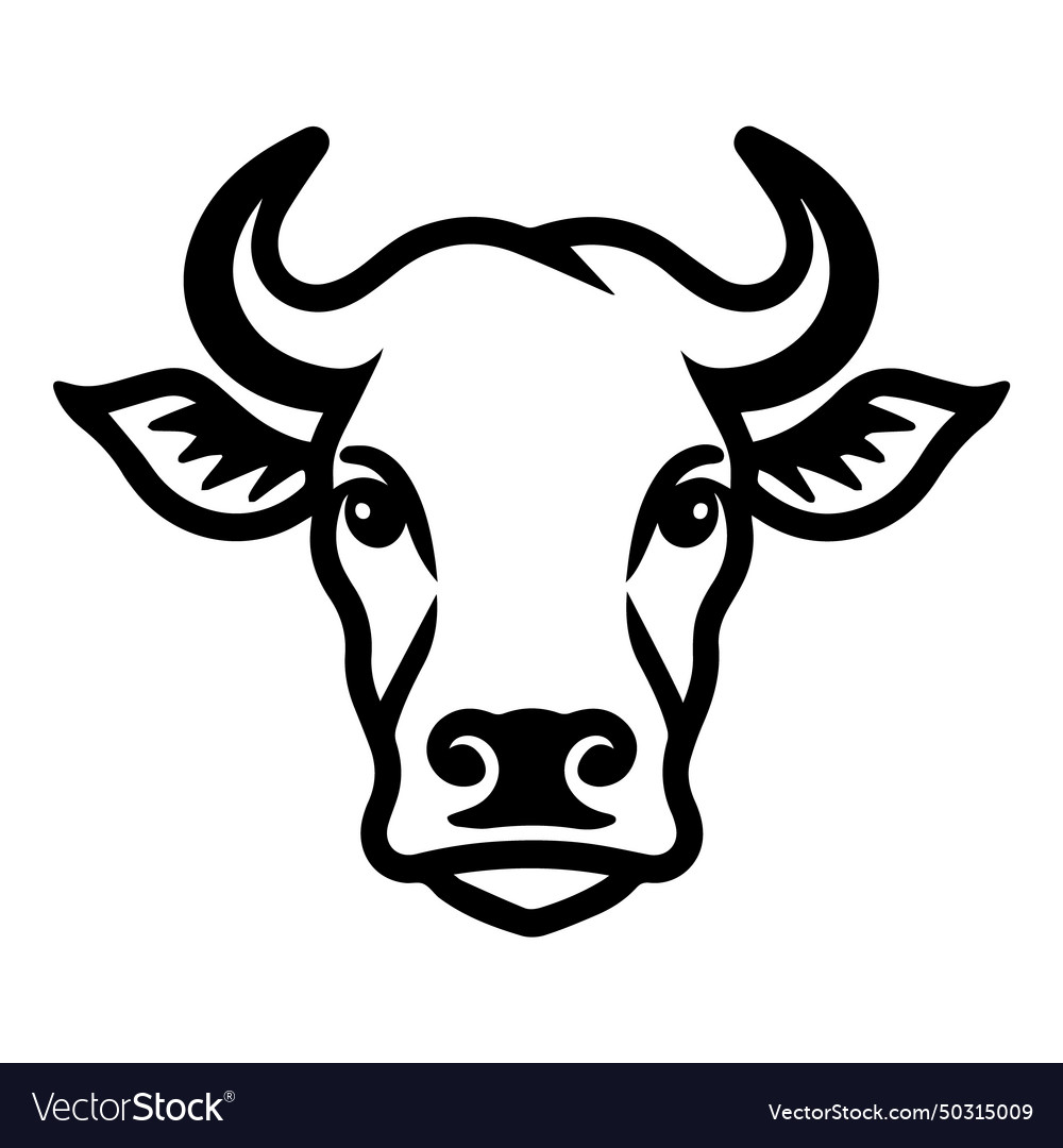 Cow flat icon isolated on white background