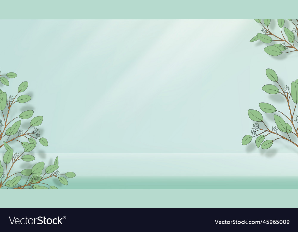 Empty wall backdrop background3d display vector image Empty wall backdrop background3d display