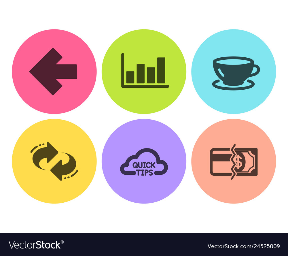 Espresso erfrischen und schnelle Tipps Icons Bericht setzen