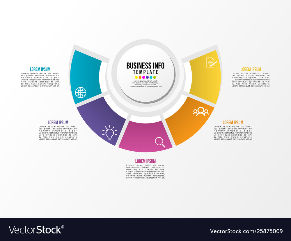 Infographic design template with options steps vector image Infographic design template with options steps