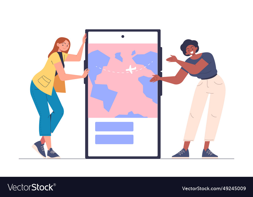 Programmer team present project concept vector image Programmer team present project concept