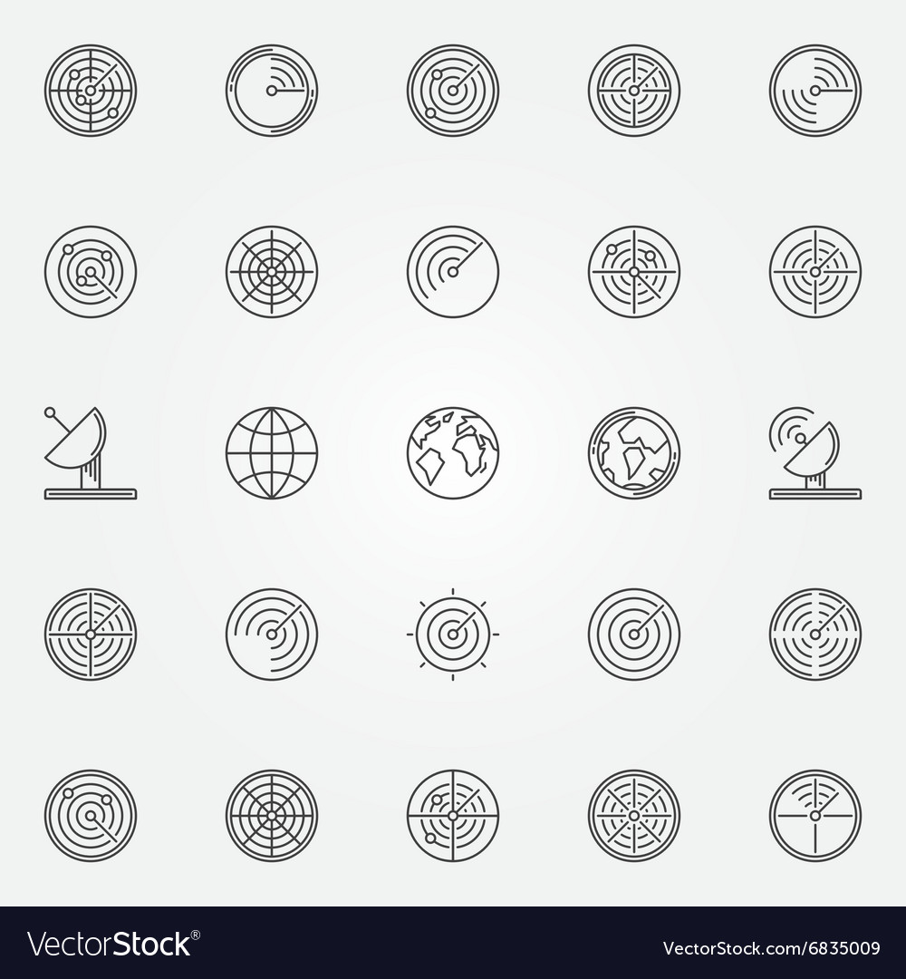 Radar Icon Set - Targeting & Detection