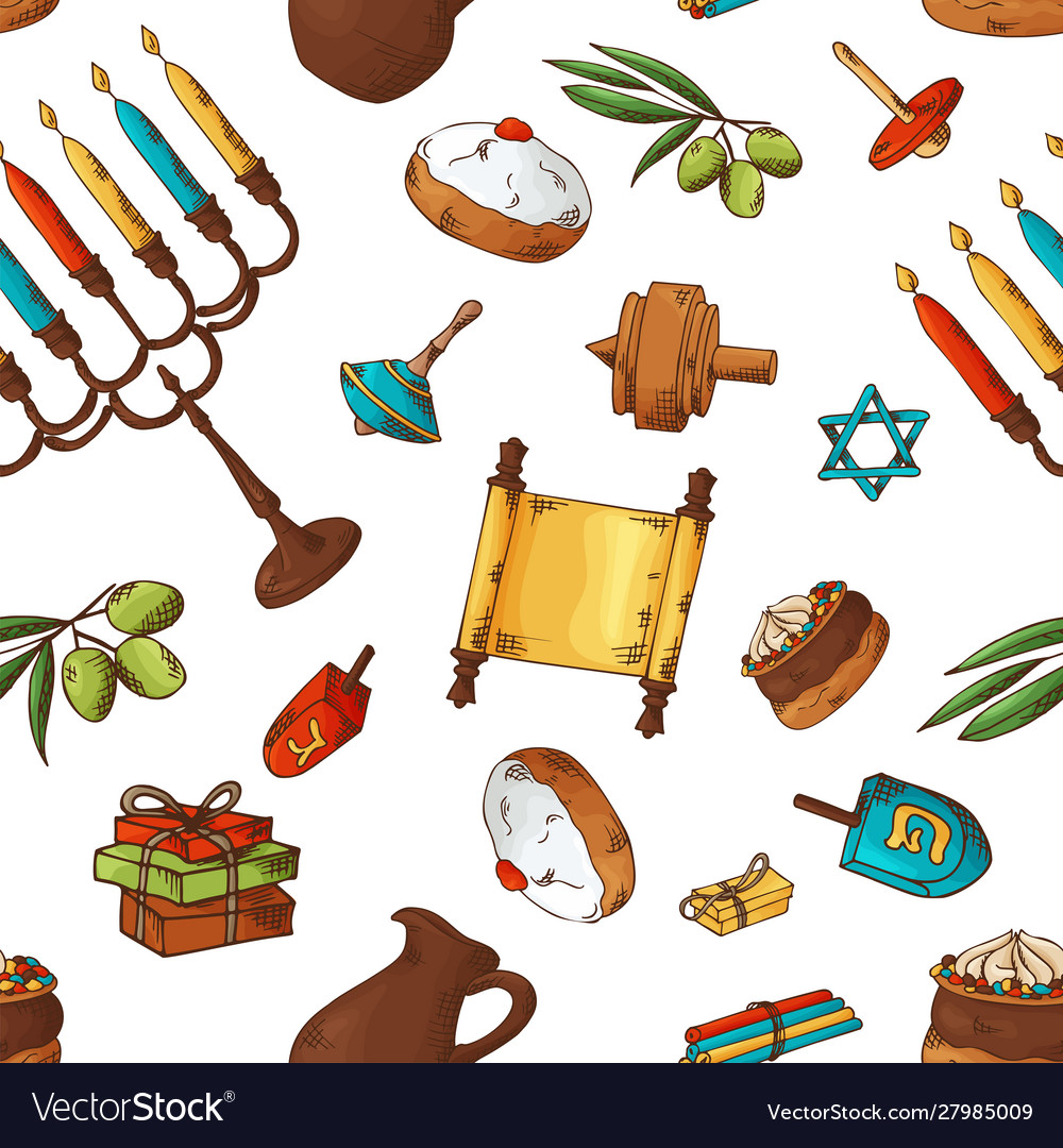Seamless pattern with traditional hand drawn vector image Seamless pattern with traditional hand drawn