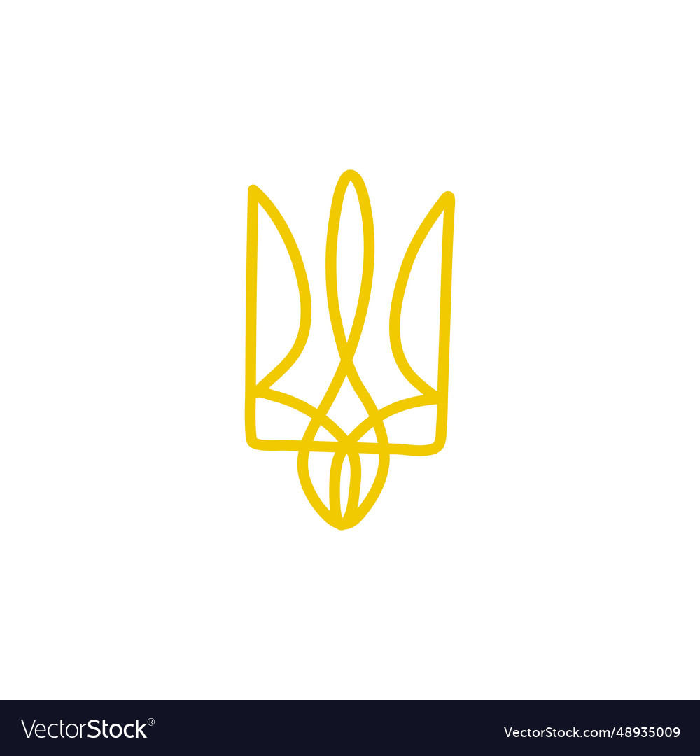 Ukraine national ukrainian symbol trident icon