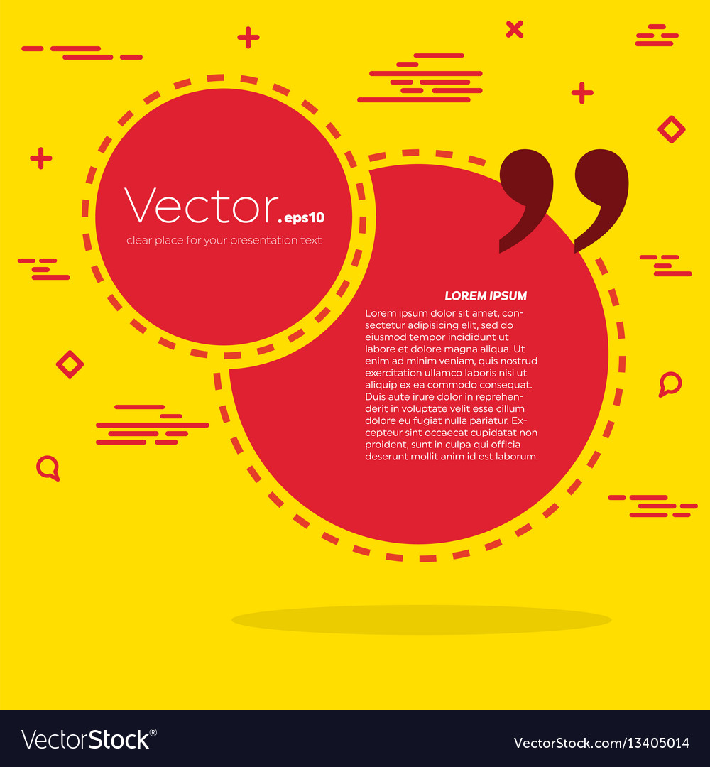Abstract concept empty speech square quote vector image Abstract concept empty speech square quote