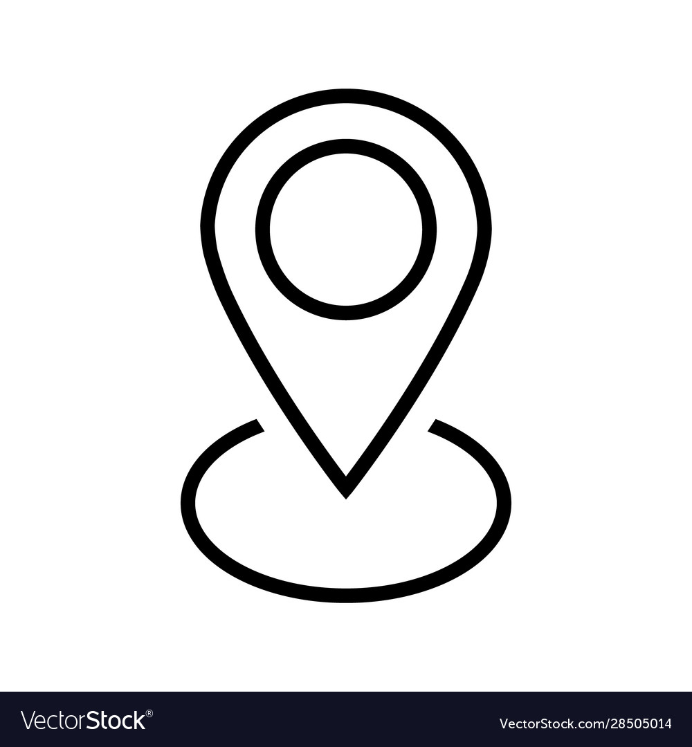 Black map pin icon simple flat stock isolated Vector Image