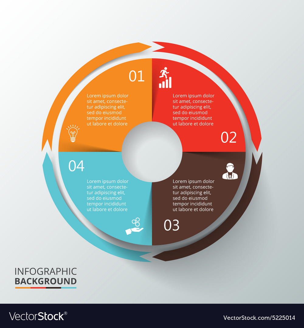 Circle infographic Royalty Free Vector Image - VectorStock