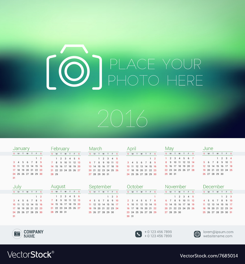 Design print template with place for photo