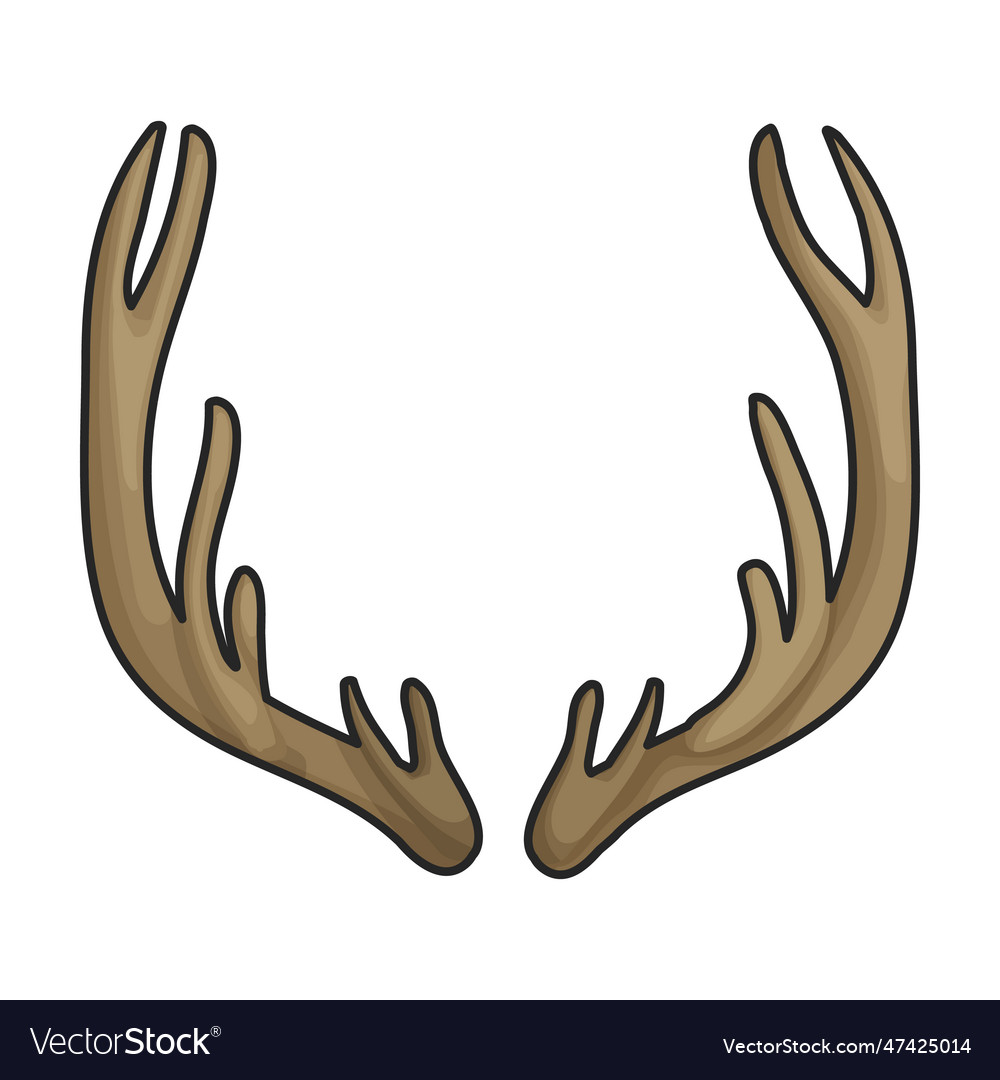 Elk horn iconcolor logo isolated on white