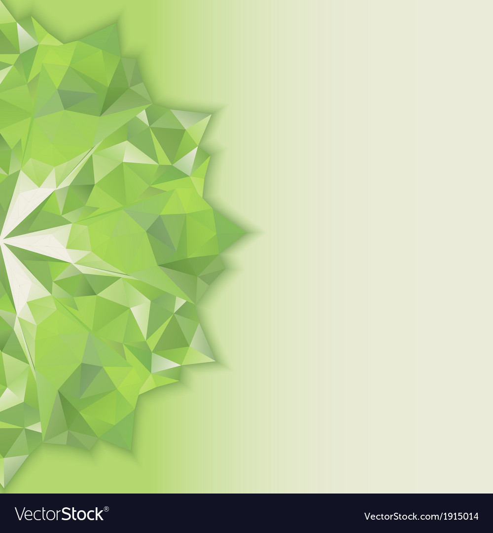 Green triangle crystal vertical