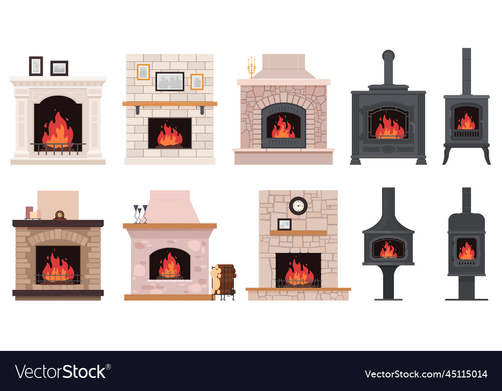 Home fireplaces for heating the a warm cozy