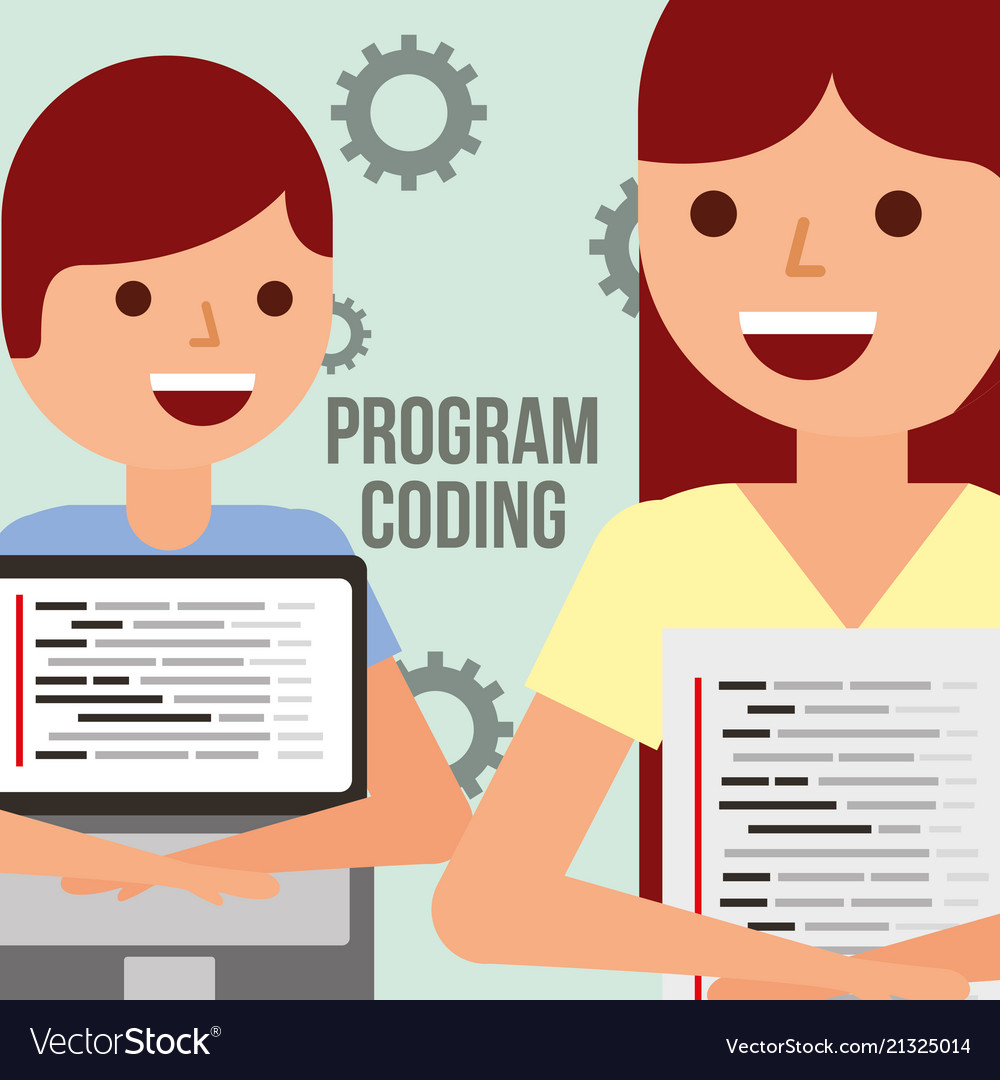 Program coding website vector image Program coding website