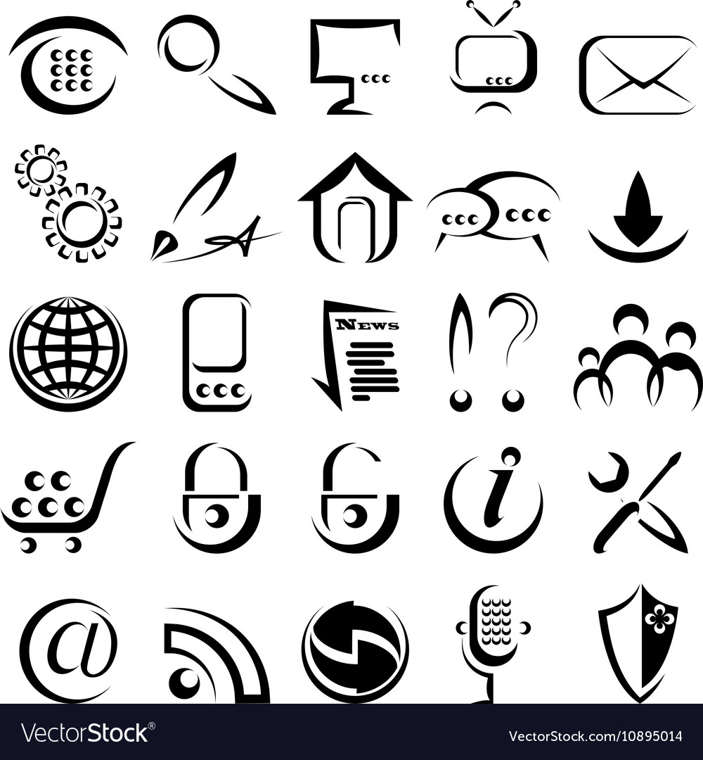 Set of conceptual web icons