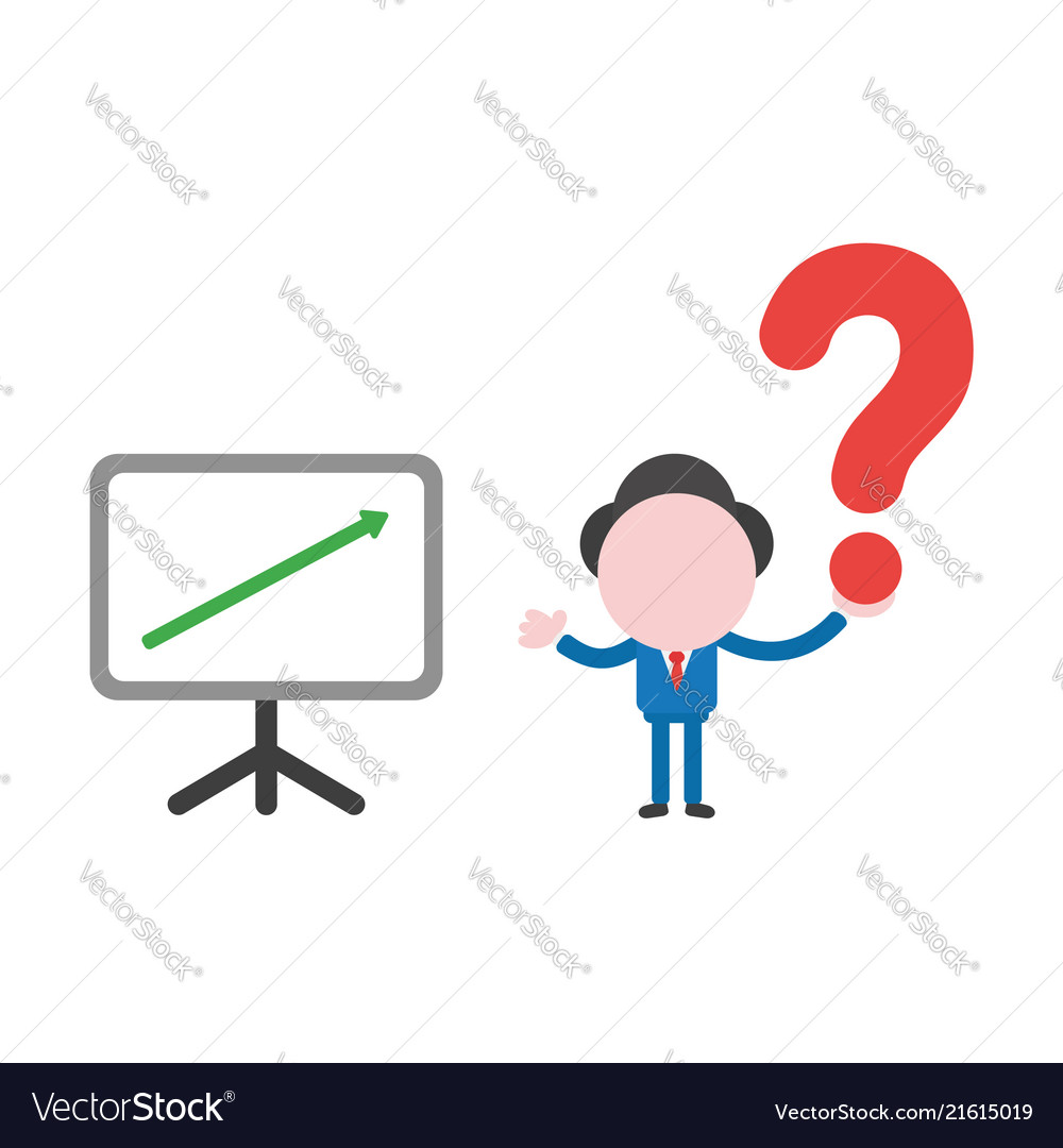 businessman character with sales chart moving up vector image
