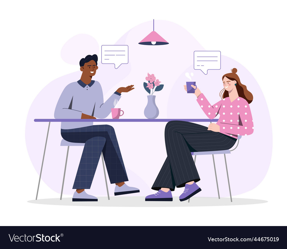 Coffee with friend Royalty Free Vector Image - VectorStock