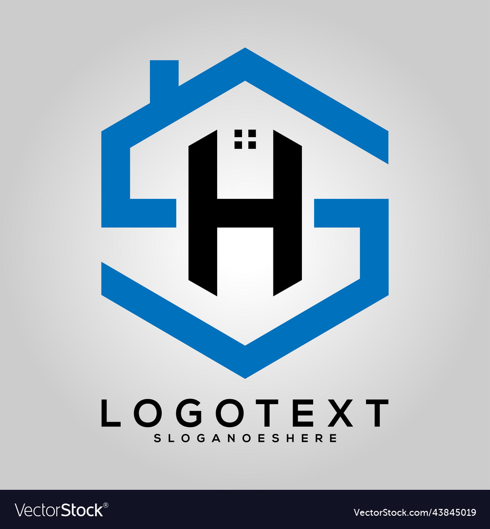 Creative sh letter home logo design template