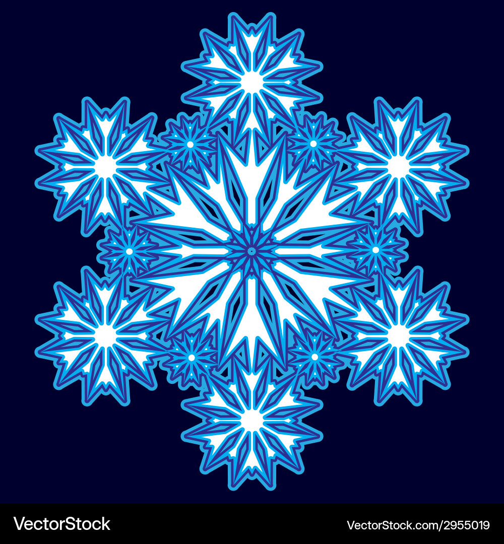 Decorative abstract snowflake Royalty Free Vector Image