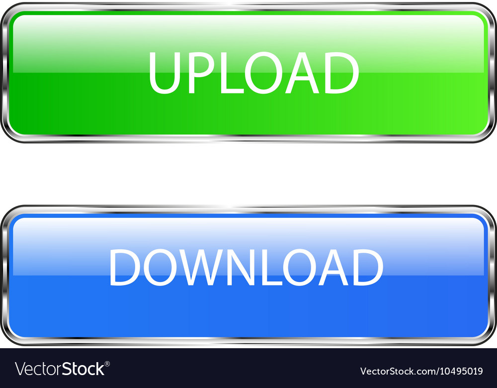 Download and upload buttons for web Royalty Free Vector