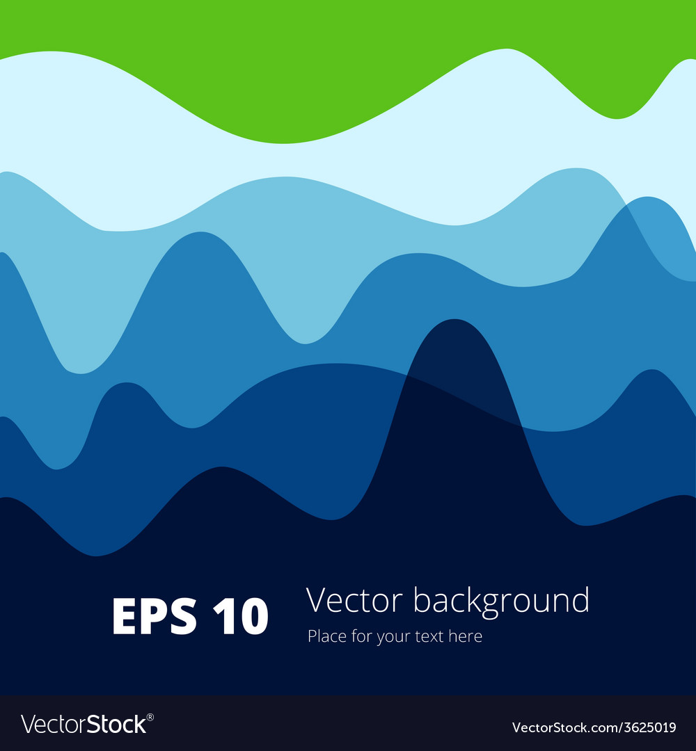 Flat colored wave design background Royalty Free Vector