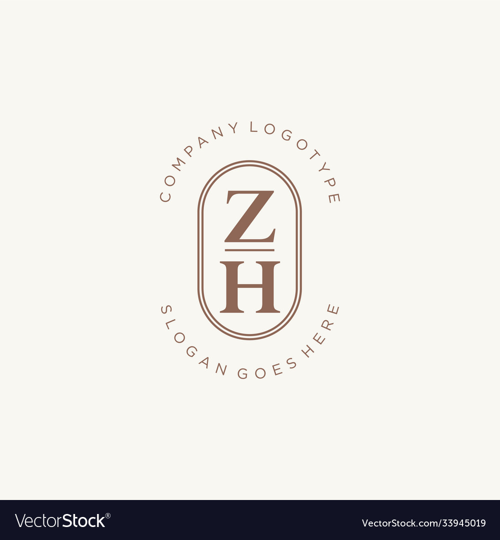 Initial Zh Beauty Monogram And Elegant Logo Design Initial Zh Beauty Monogram And Elegant Logo Design