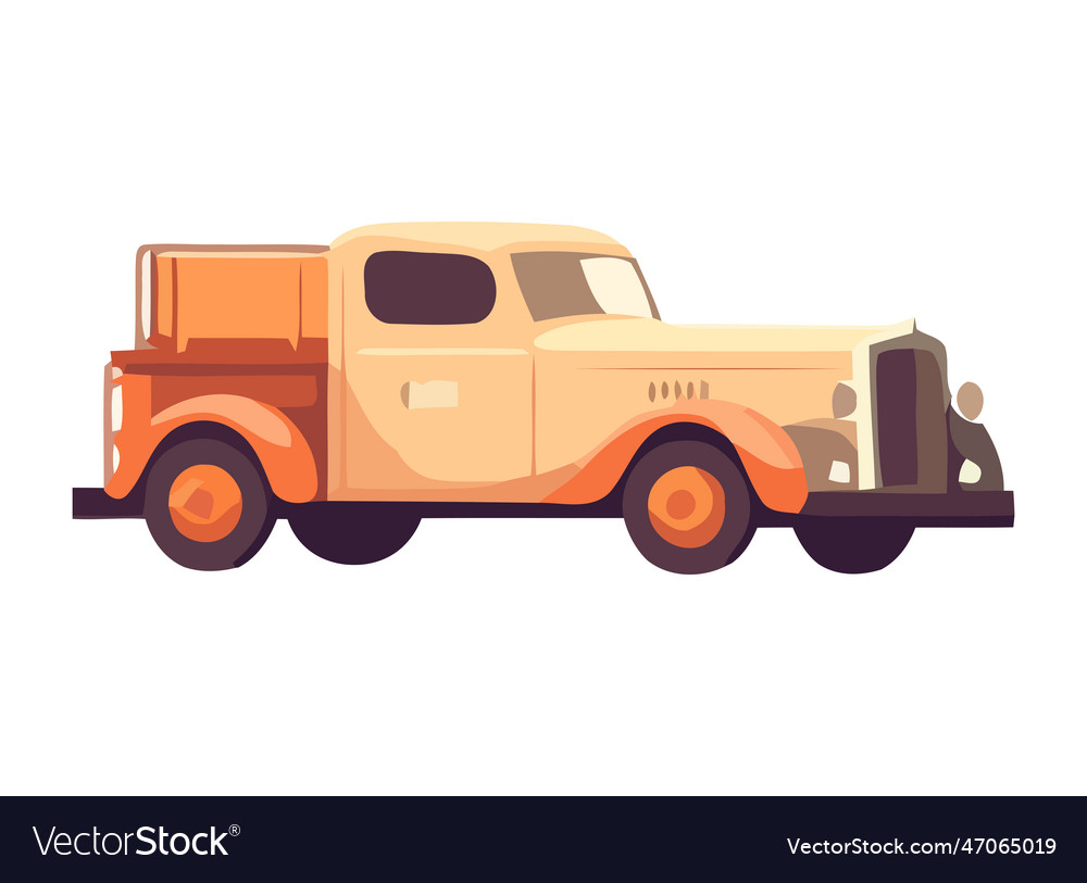 Old Truck Delivering Cargo Royalty Free Vector Image Old Truck Delivering Cargo Royalty Free Vector Image