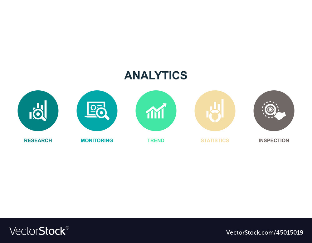 Research monitoring trend statistics Royalty Free Vector