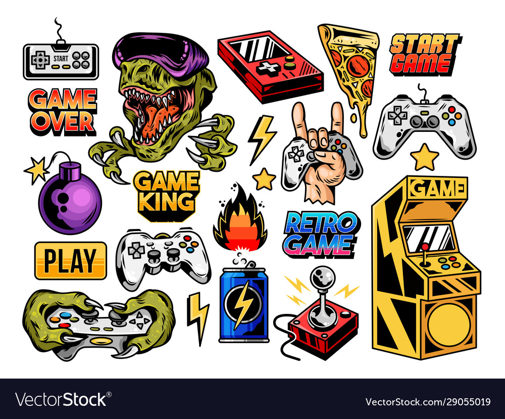 retro video game vector