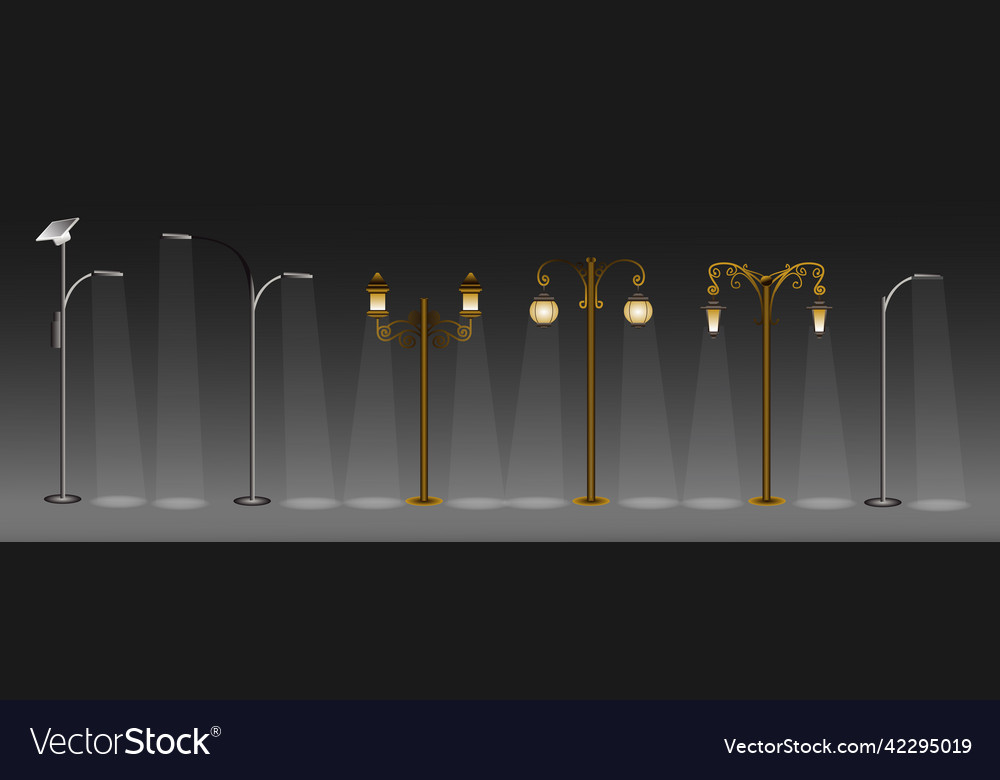 Various types of street light night lantern