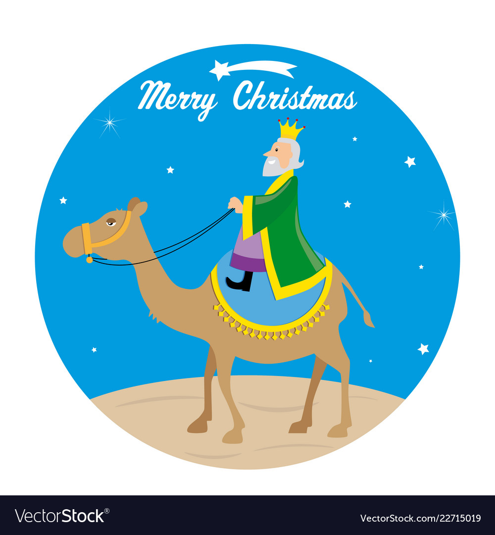 Wise man melchoir on a camel