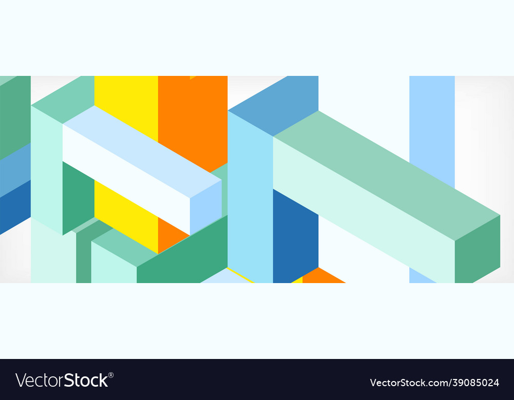 Abstract background 3d cubes cubic elements vector image Abstract background 3d cubes cubic elements