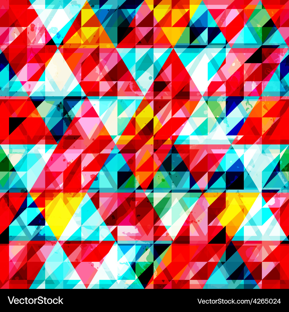 Bright triangle seamless pattern Royalty Free Vector Image