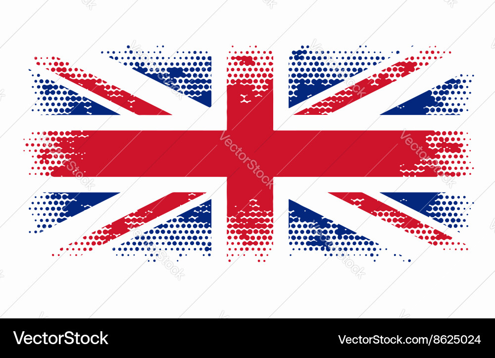 British Flag Halftone Pattern Royalty Free Vector Image