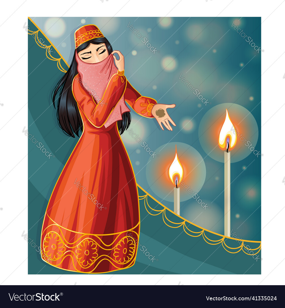 Ceremony at henna night Royalty Free Vector Image Ceremony at henna night Royalty Free Vector Image