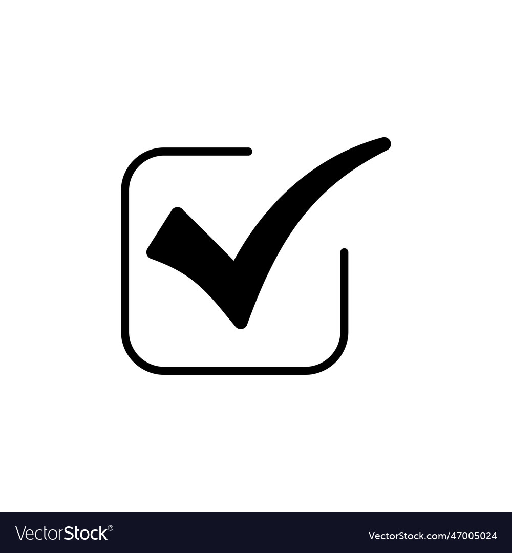 Check icon mark list button vector image Check icon mark list button