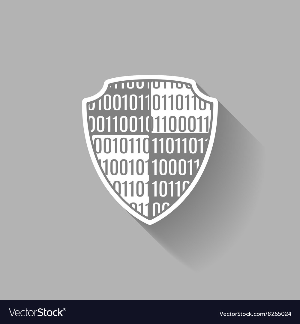 Flat isolated icon data shield