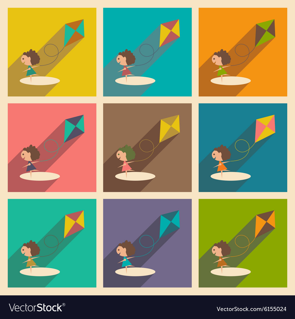 Flat with shadow concept and mobile application