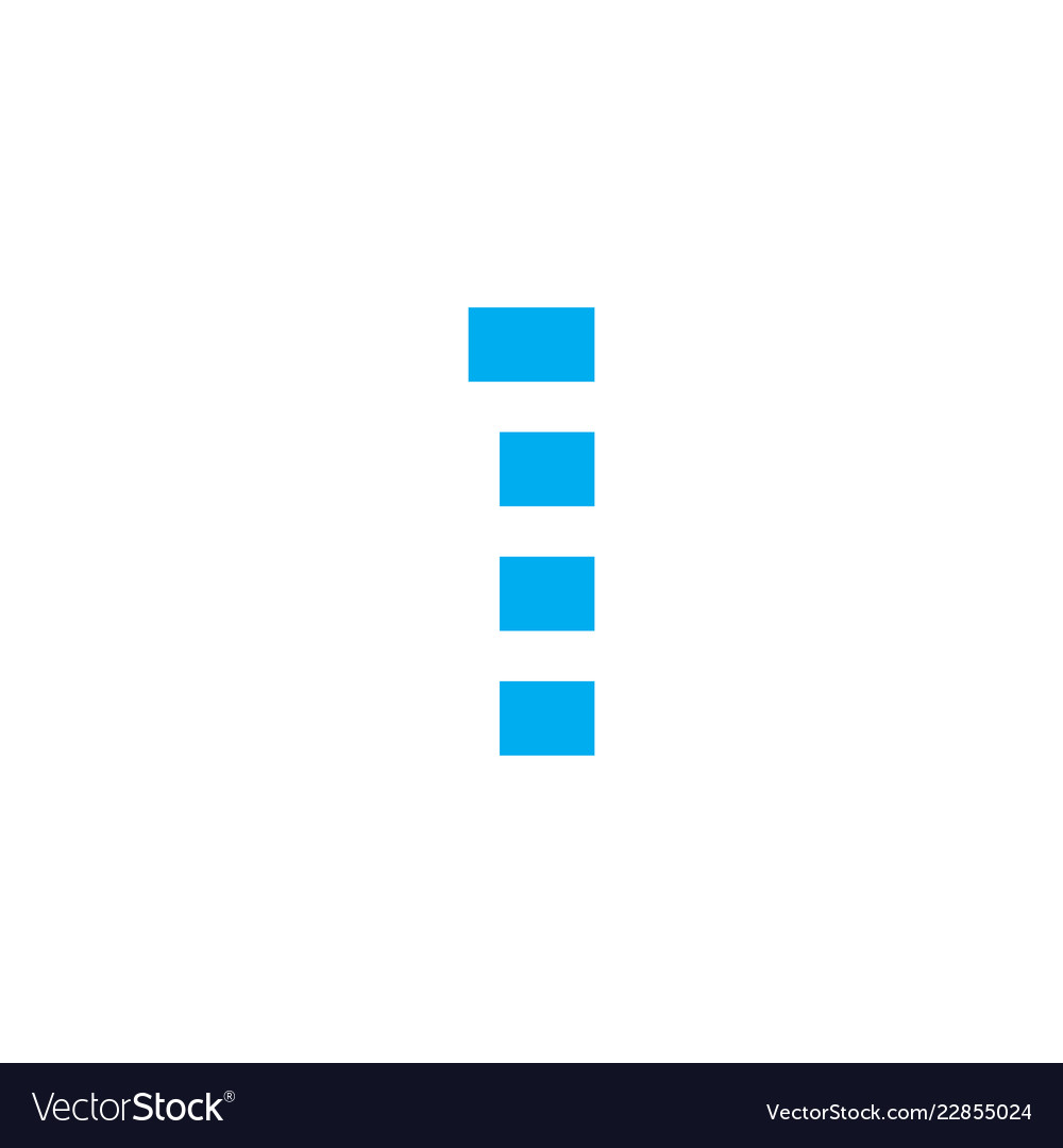 Logo Buchstaben i blau Streifen vector image Logo Buchstaben i blau Streifen
