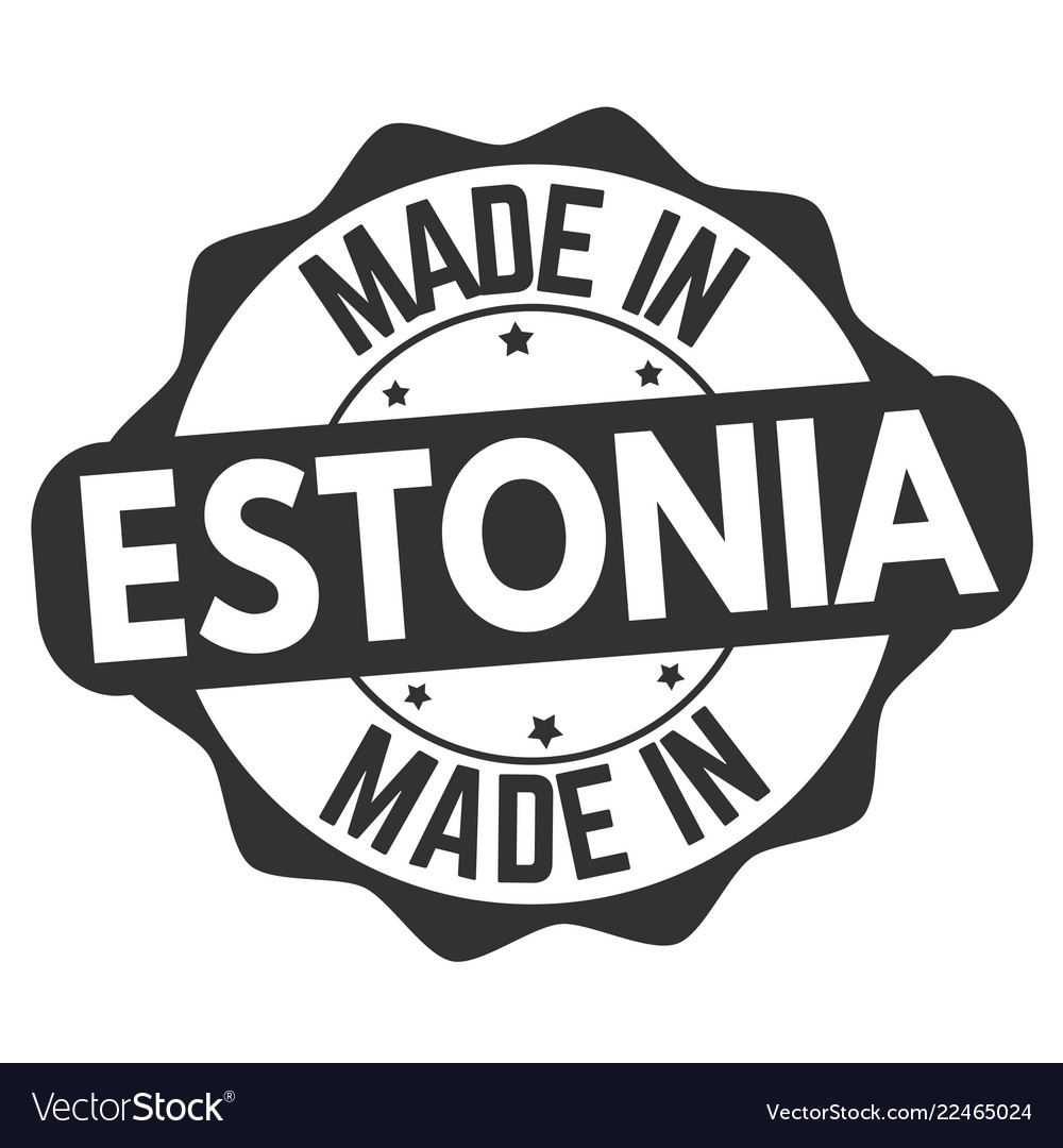 Made in estonia sign or stamp