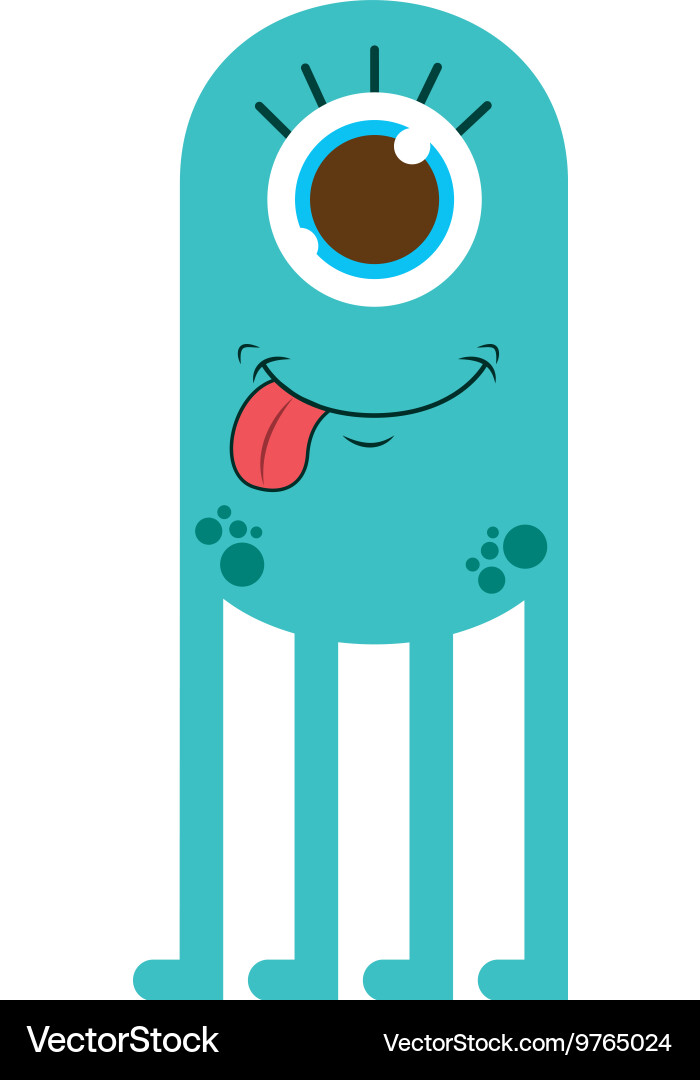 Monster cartoon isolated icon design Royalty Free Vector