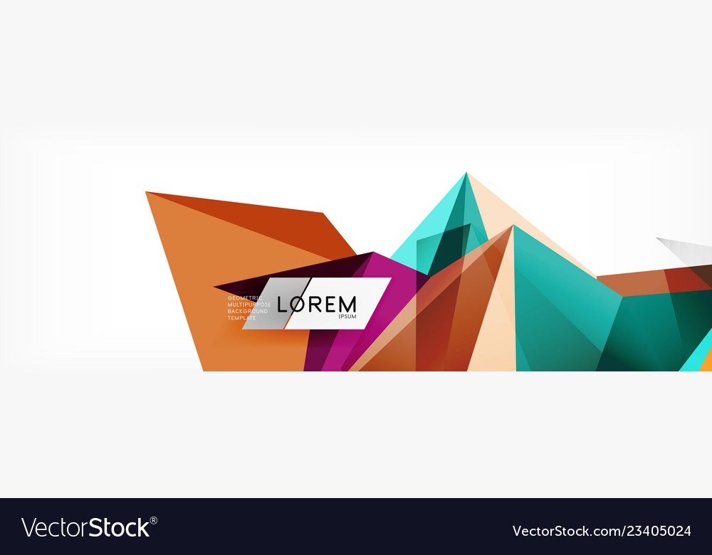 Mosaic triangular low poly style abstract vector image Mosaic triangular low poly style abstract