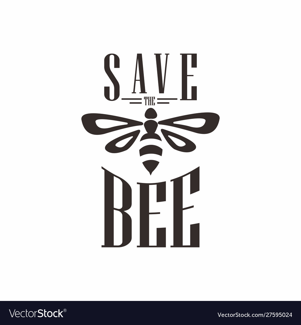 Save bee logo template Royalty Free Vector Image